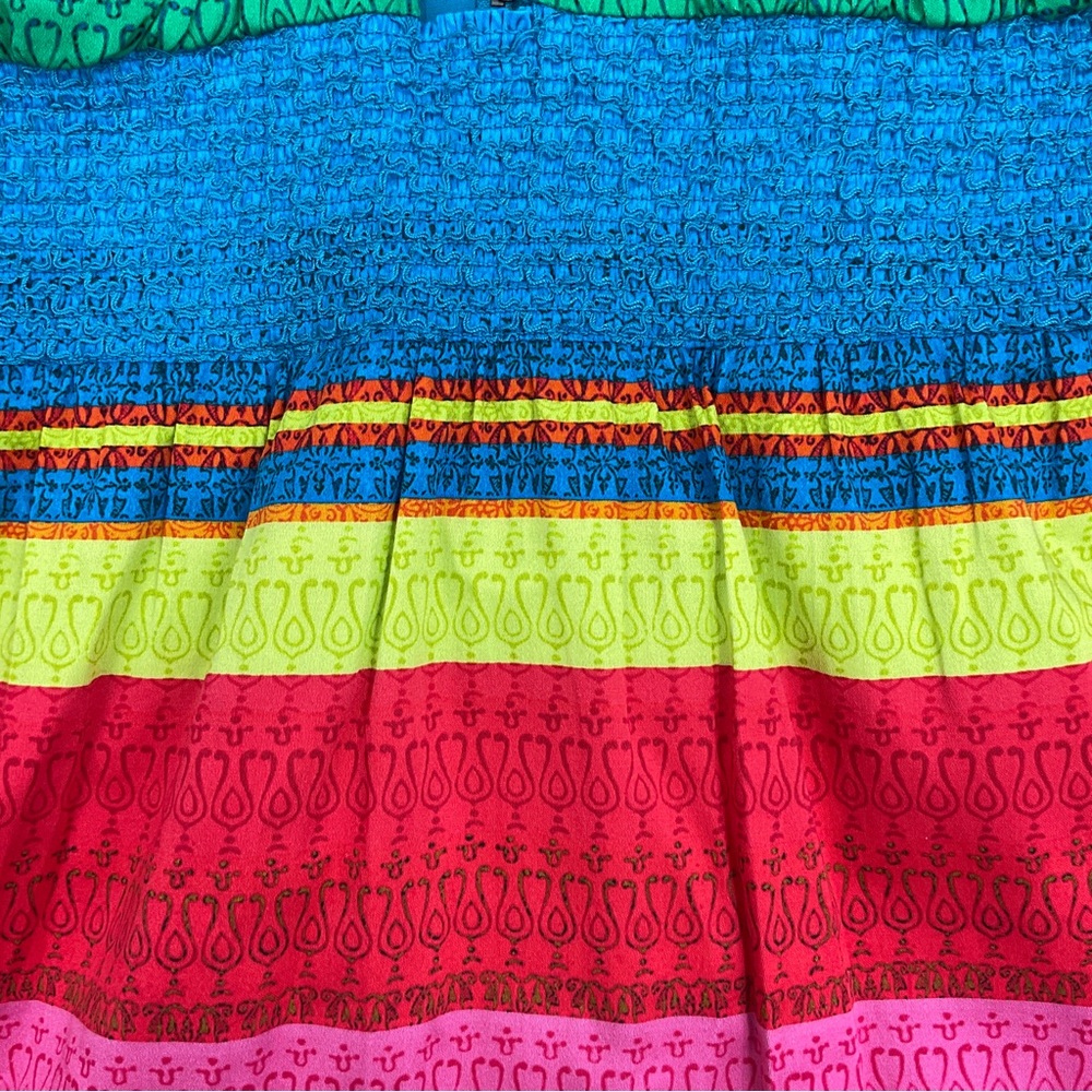 Alice + Olivia NWT Lyndon Multicolor Cabo Stripe Maxi Dress Halter Cut Out Flowy - Picture 9 of 16